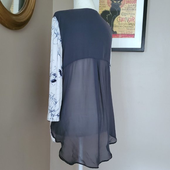 Anthro Leifsdottir Floral Print Silk Back Blouse S - Picture 10 of 16